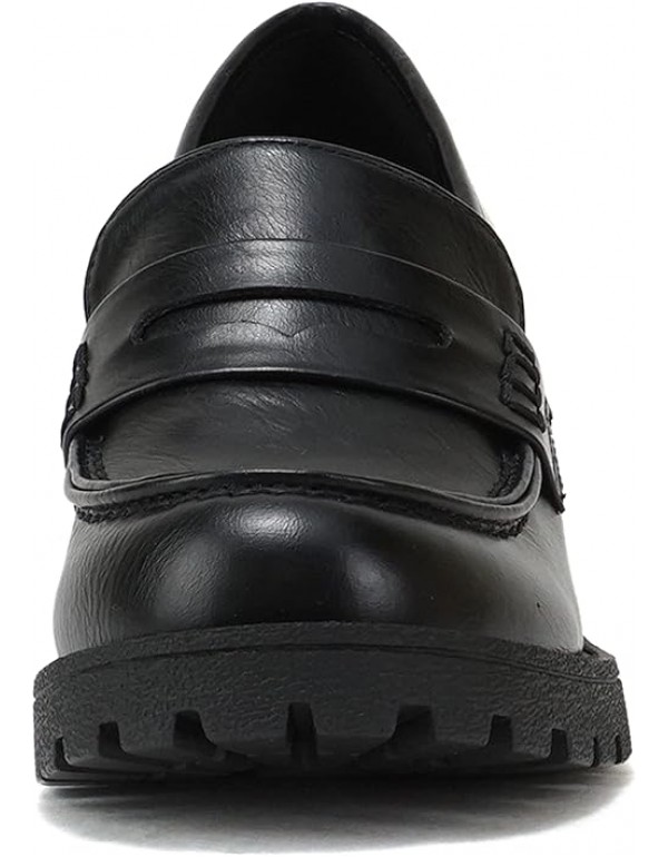 女式防滑中跟凸耳底便士Loafer鞋