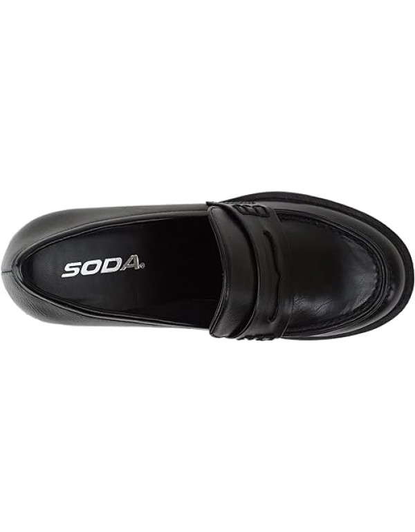 女式防滑中跟凸耳底便士Loafer鞋